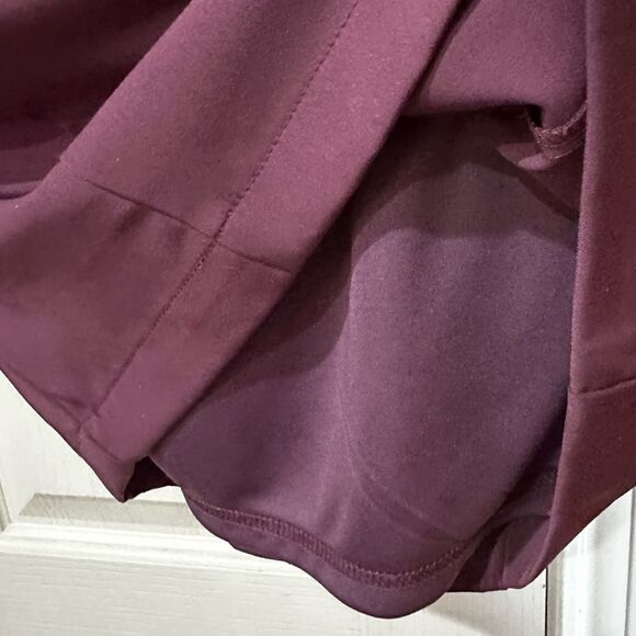 PLUM PURPLE Halter Bare Back Fitted Ruffle Dress Mothers Day Graduation Lg NWT - Picture 8 of 12